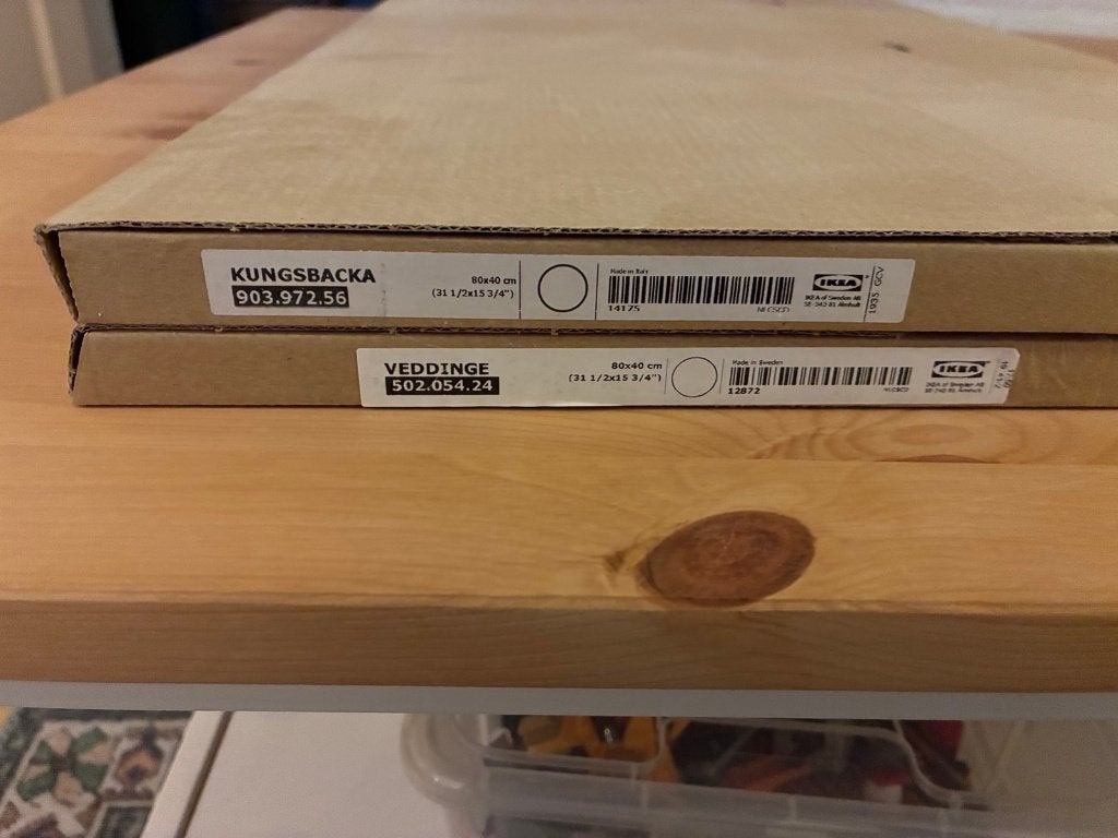ladefront IKEA 2 verschillende, Ophalen, Minder dan 50 cm, Wit, Nieuw