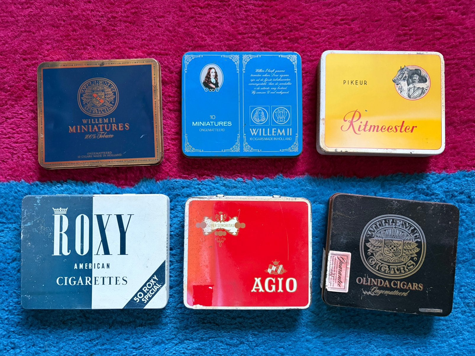 6 sigarenblikjes oa Agio, Roxy, Ritmeester, Ophalen of Verzenden, Gebruikt, Overige