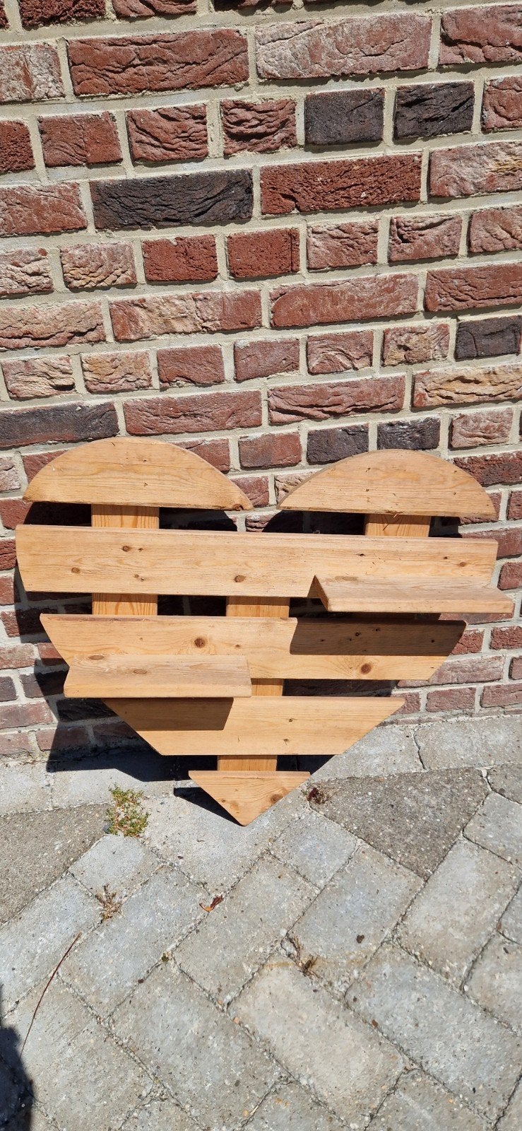 Te koop houten hart met 2 legplankjes, Ophalen, Overige houtsoorten, Minder dan 200 cm, Pallet