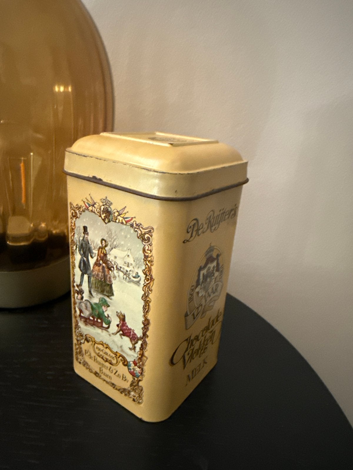 Vintage De Ruijter's Chocolade Vlokken Blik - 125 Jaar, Verzamelen, Blikken, Ophalen of Verzenden, Gebruikt, Overige, Overige merken