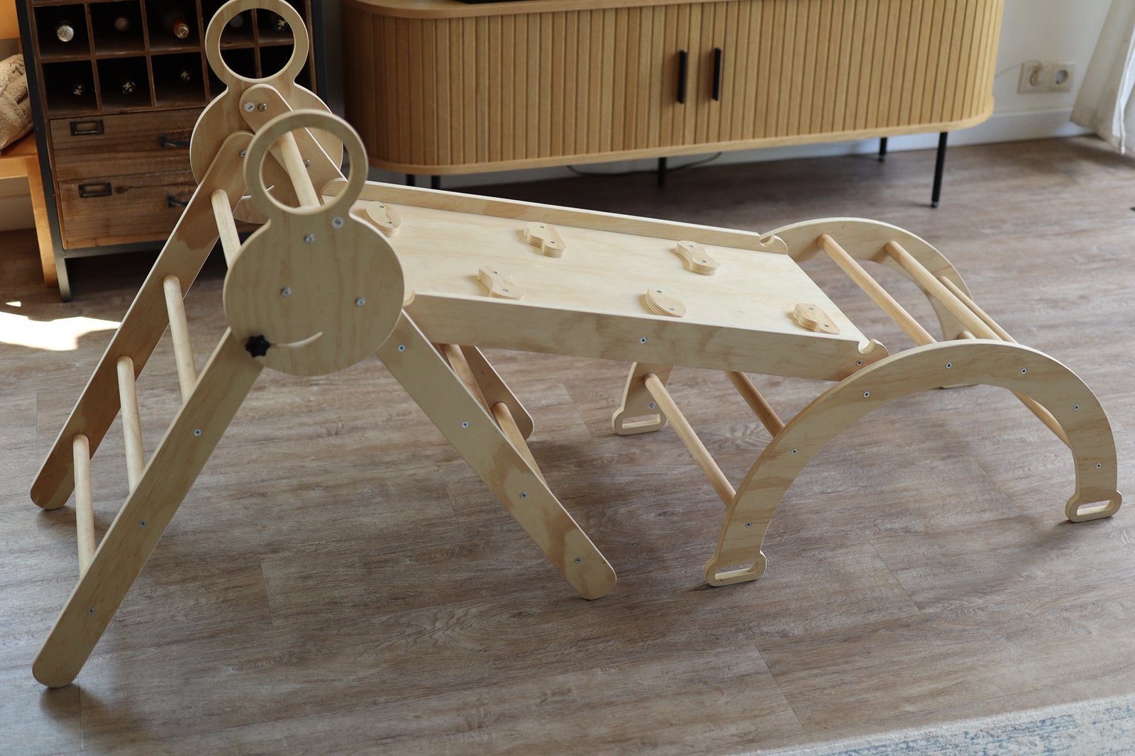Montessori klimrek/ glijbaan/ schommelboog, Kinderen en Baby's, Speelgoed | Houten speelgoed, Ophalen, Nieuw