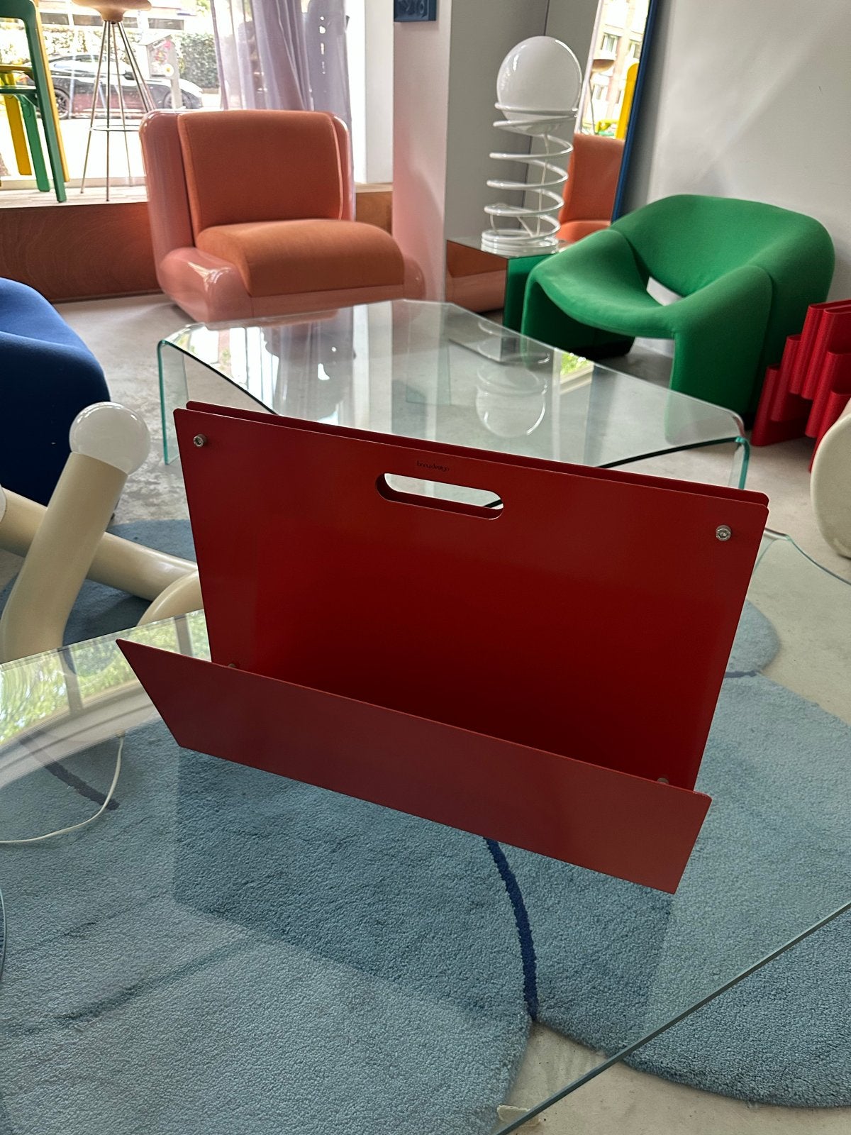 Bony Design Lectuurbak Magazine Rack Rood - Perfecte Staat, Ophalen, Zo goed als nieuw