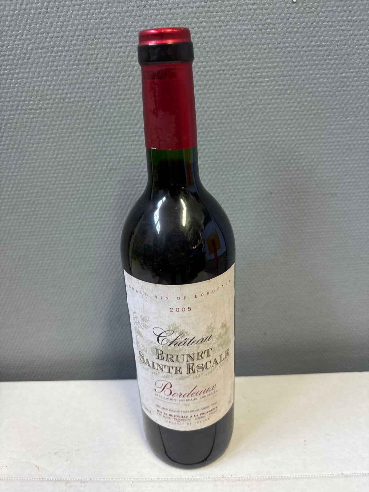 Château Brunet Sainte Escalle Bordeaux 2005, Ophalen of Verzenden, Zo goed als nieuw, Frankrijk, Rode wijn