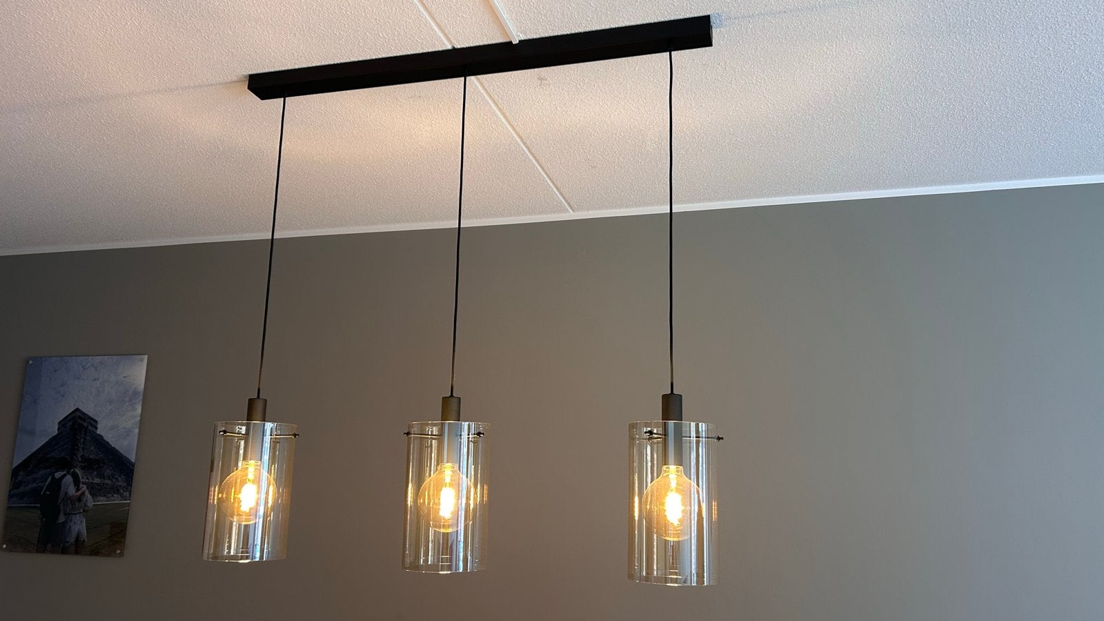 Hanglampen set, Ophalen, Zo goed als nieuw, Glas, E27 (groot)