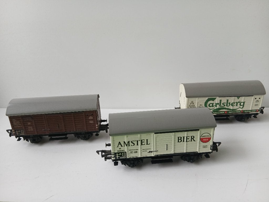6 Fleischmann goederenwagons, Gelijkstroom, Fleischmann, Wagon, Ophalen of Verzenden