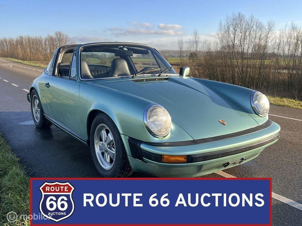 Porsche 911 S Targa | 1976 | Route 66 Auctions, Auto's, Oldtimers, Overige carrosserieën, Zwart, Bedrijf, Porsche