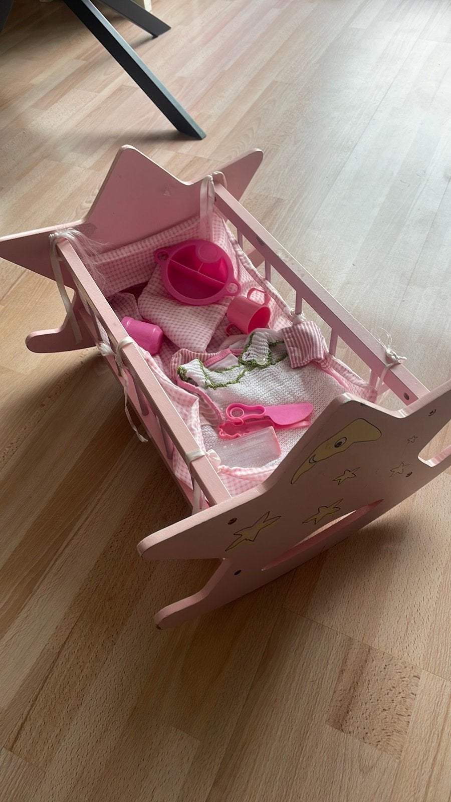 Poppenbed schommelbed wieg voor pop, Ophalen, Zo goed als nieuw, Babypop