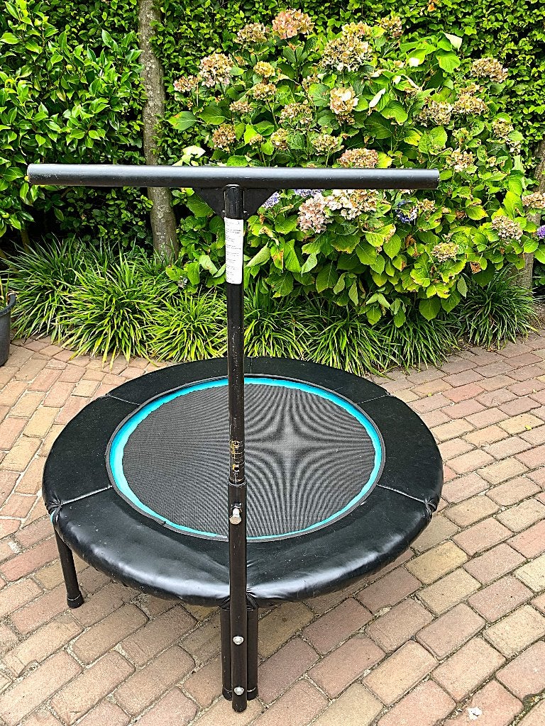 Mini trampoline met verstelbare handvat ook voor binnen, Kinderen en Baby's, Speelgoed | Buiten | Trampolines, Ophalen, Zo goed als nieuw