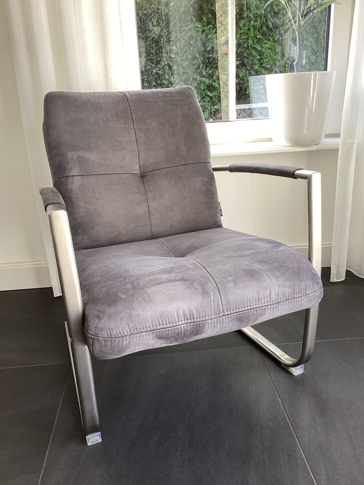 Henders en Hazel fauteuil grijs Margriet, Ophalen, Zo goed als nieuw, Grijs, Eén