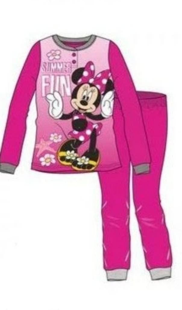 Minnie Mouse Pyjama Fuchsia - Maat 128 - Katoen, Nacht- of Onderkleding, Meisje, Minnie Mouse, Nieuw