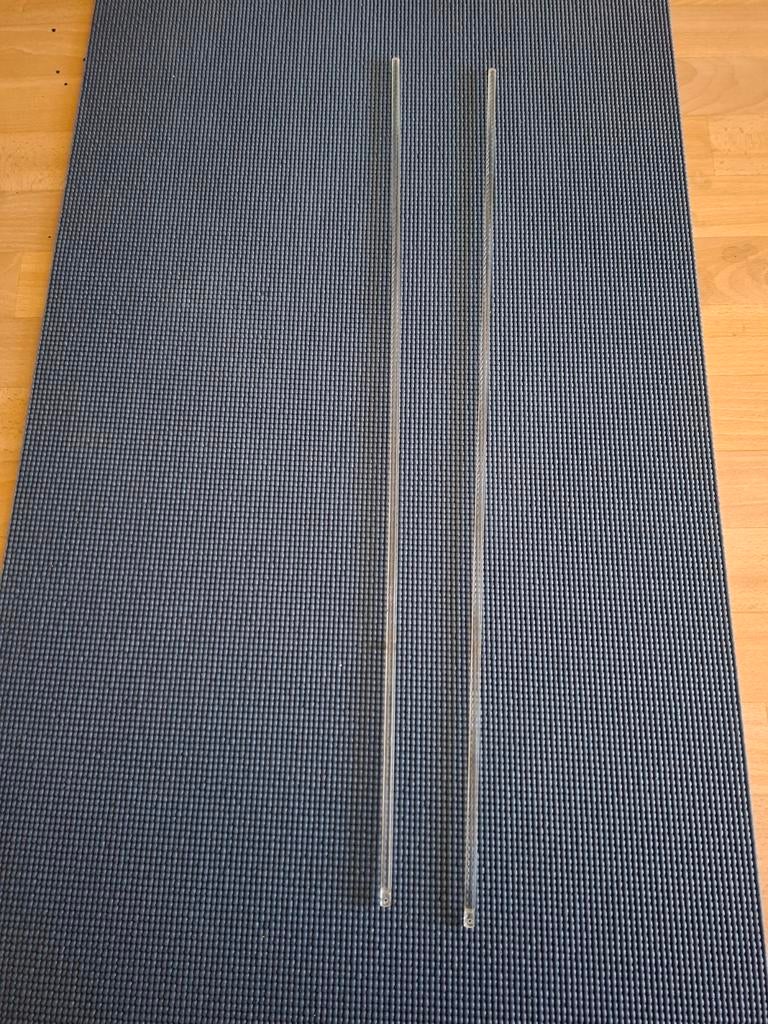 Gordijn trekstang transparant, Ophalen, 50 tot 100 cm, 200 cm of meer