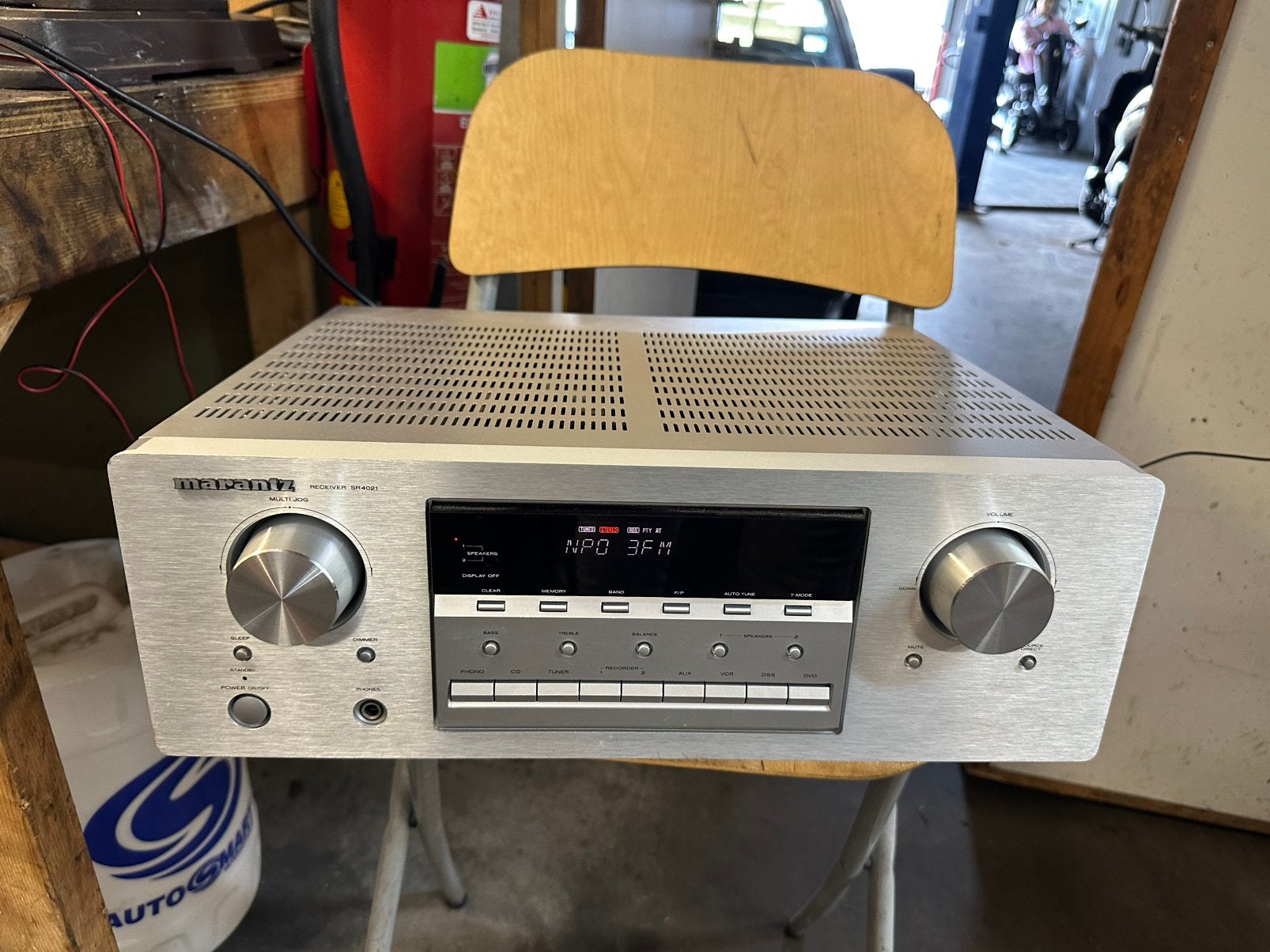 Marantz SR4021 Stereo Receiver  Zilver in goede staat, Audio, Tv en Foto, Stereo-sets, Ophalen of Verzenden, Zo goed als nieuw