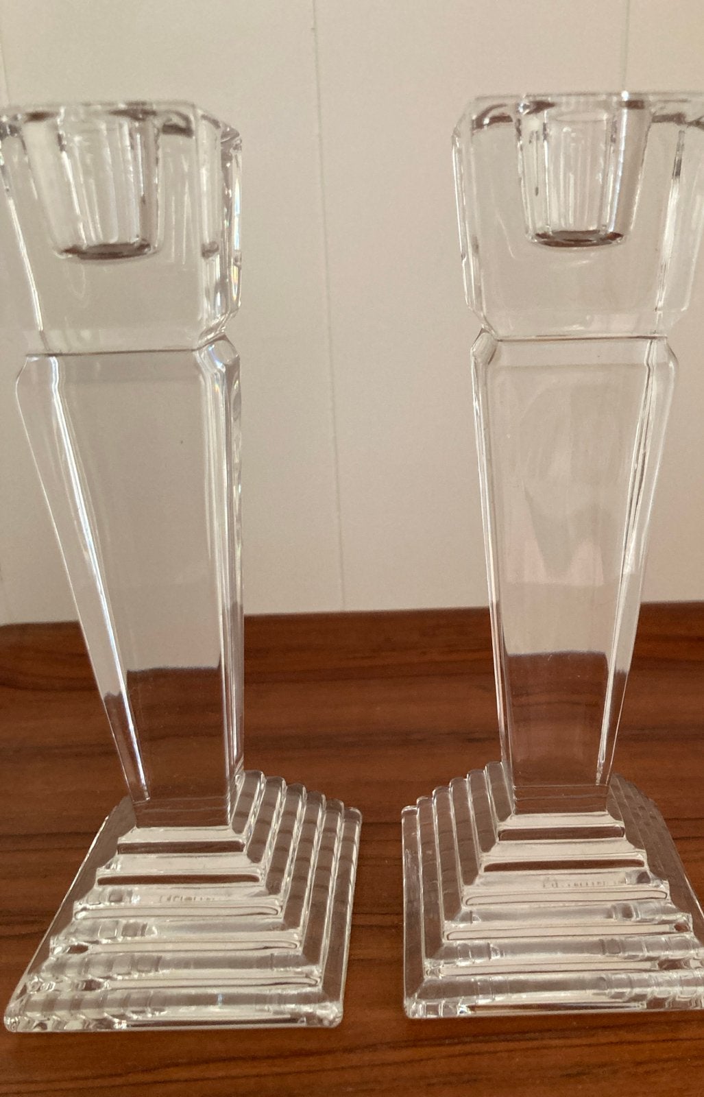 Vintage - Nachtmann kristallen kandelaars - set van 2, Verzenden, Zo goed als nieuw, Glas, Kandelaar