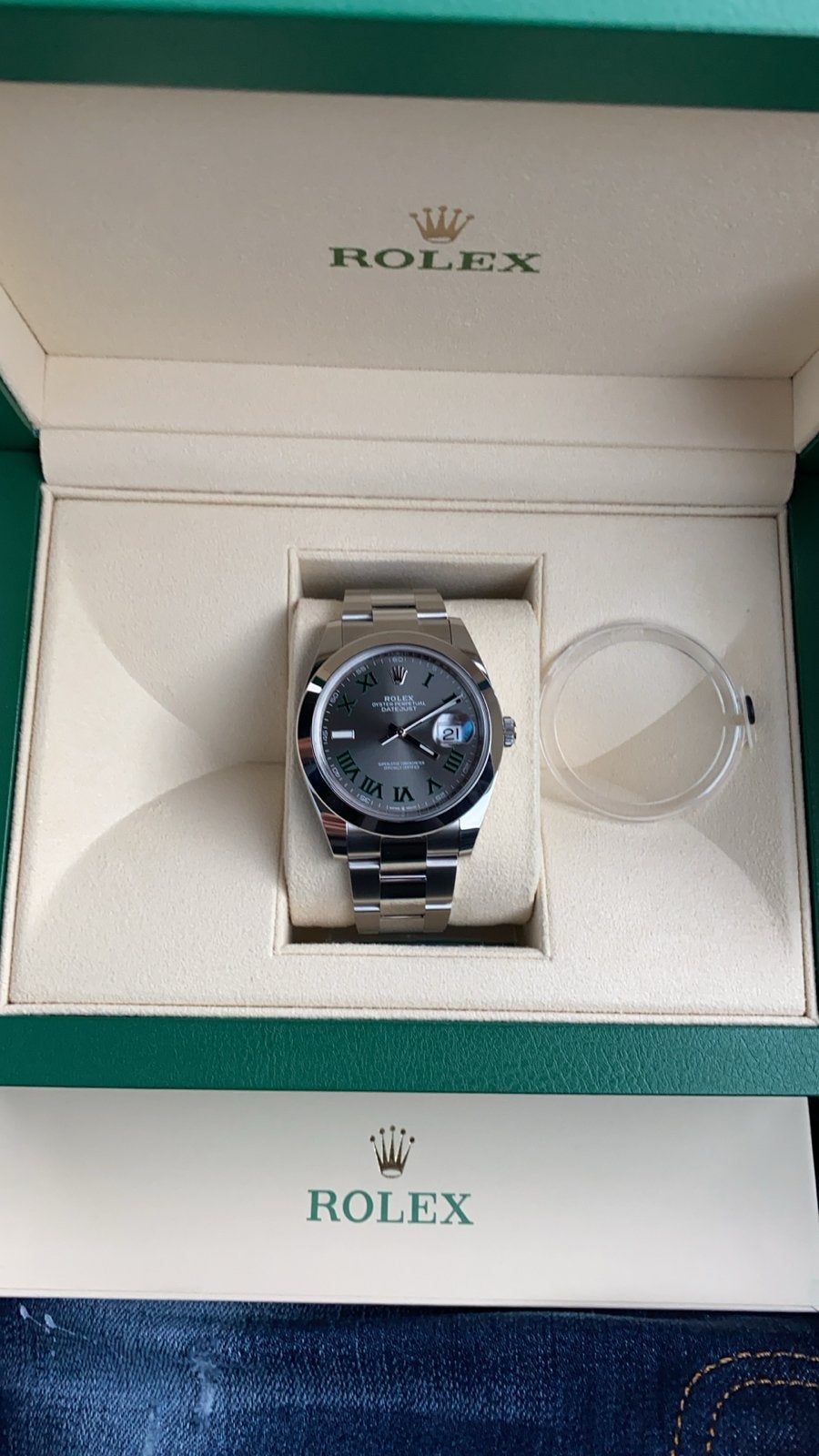 Rolex Datejust 41mm Wimbledon - Nieuw in doos, Sieraden, Tassen en Uiterlijk, Horloges | Heren, Polshorloge, Nieuw, Ophalen of Verzenden