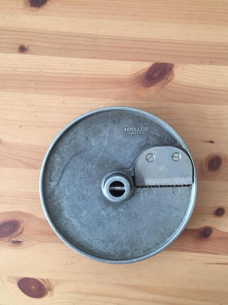 Hallde groentesnijmachine snijschijven 316 4.5, Ophalen of Verzenden, Gebruikt