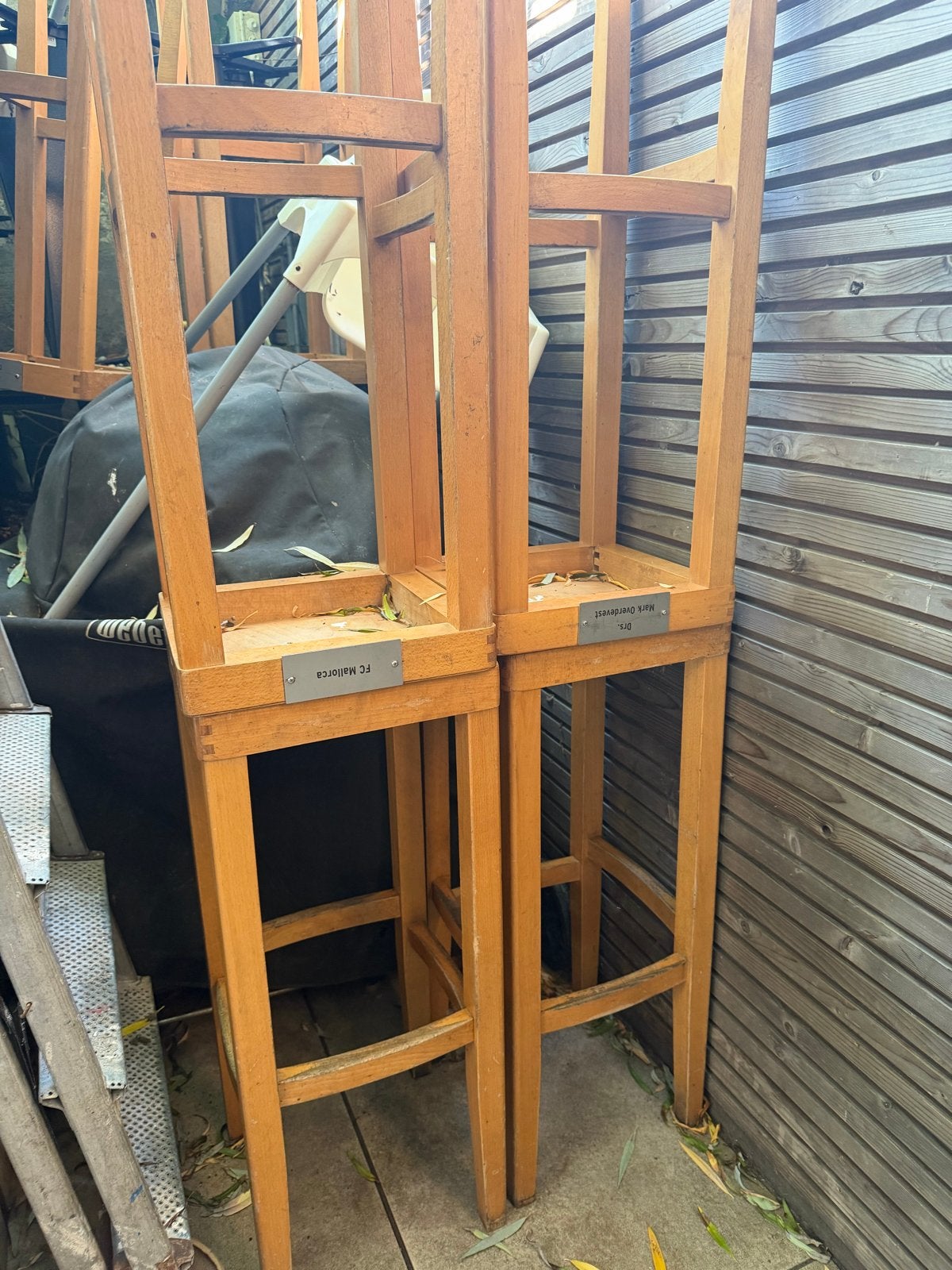GRATIS AFHALEN - Houten barkrukken - Set van 8