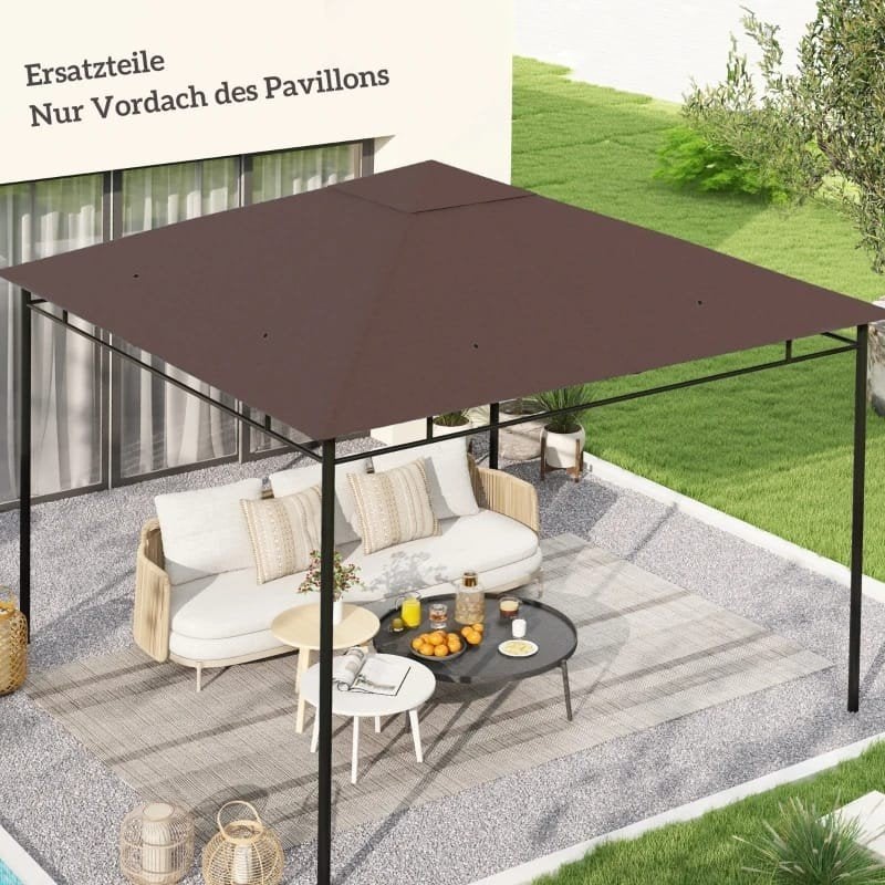Vervangingsdak 3x3 partytent voor Paviljoen - Bruin of Groen, Ophalen of Verzenden, Nieuw, Minder dan 5 meter, Paviljoen