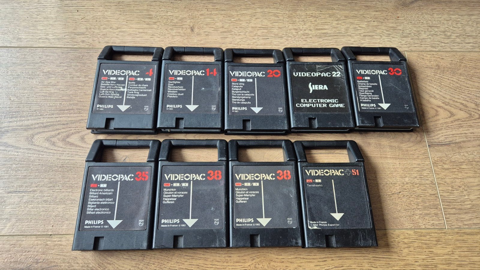Philips Videopac Spellen  9 stuks, Ophalen of Verzenden, Overige merken, Gebruikt