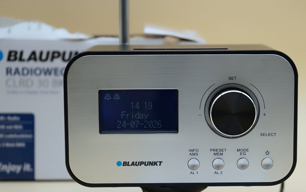 Blaupunkt CLRD 30 Black Digitale Wekker / DAB+ Radio, Witgoed en Apparatuur, Wekkers, Ophalen of Verzenden, Zo goed als nieuw