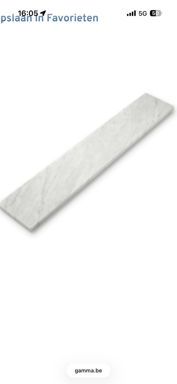 Marmeren witte Carrara dorpels/plinten - 90 cm, Overige materialen, Ophalen of Verzenden, Zo goed als nieuw, Minder dan 100 cm