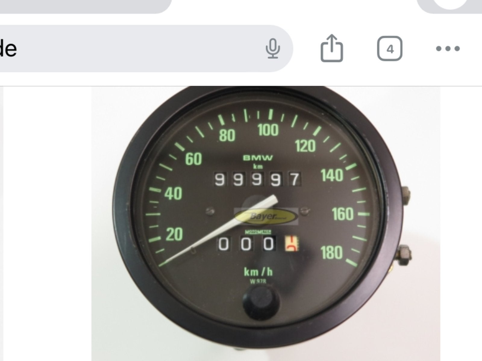 GEZOCHT  snelheidsmeter bmw R45, Ophalen of Verzenden