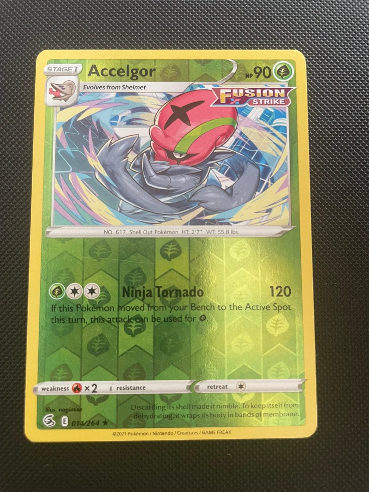 Accelgor 014/264 Rare Reverse Holo Fusion Strike, Verzenden, Zo goed als nieuw