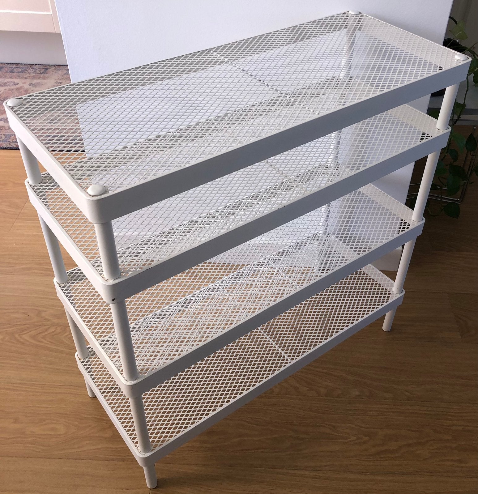IKEA MACKAPÄR Schoenenrek wit metaal (gestapeld / 4 lagen), Ophalen of Verzenden, Zo goed als nieuw
