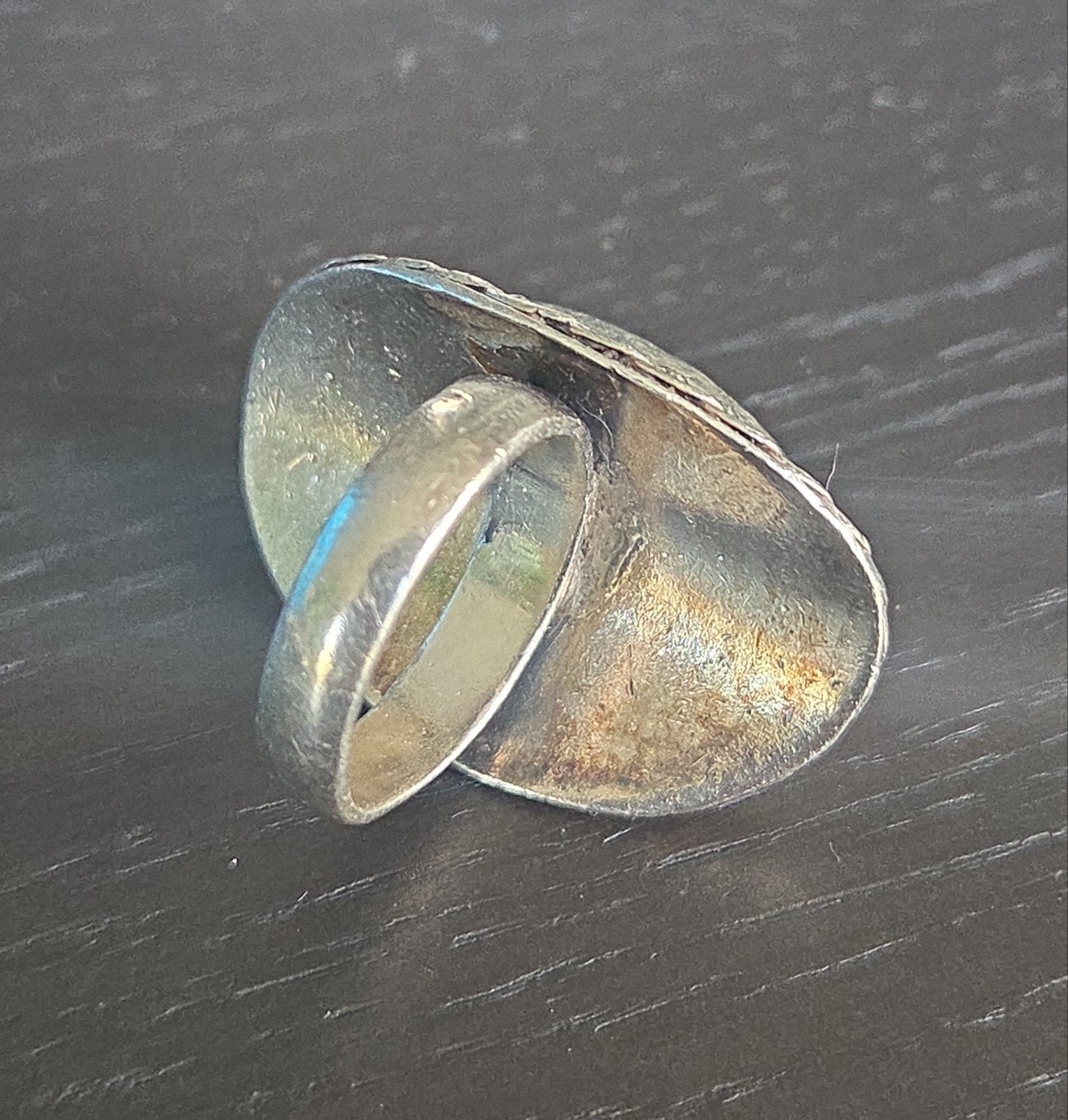 vintage handgemaakte sterling zilveren ring rozenkwarts, Ophalen of Verzenden, Zo goed als nieuw, X, Roze