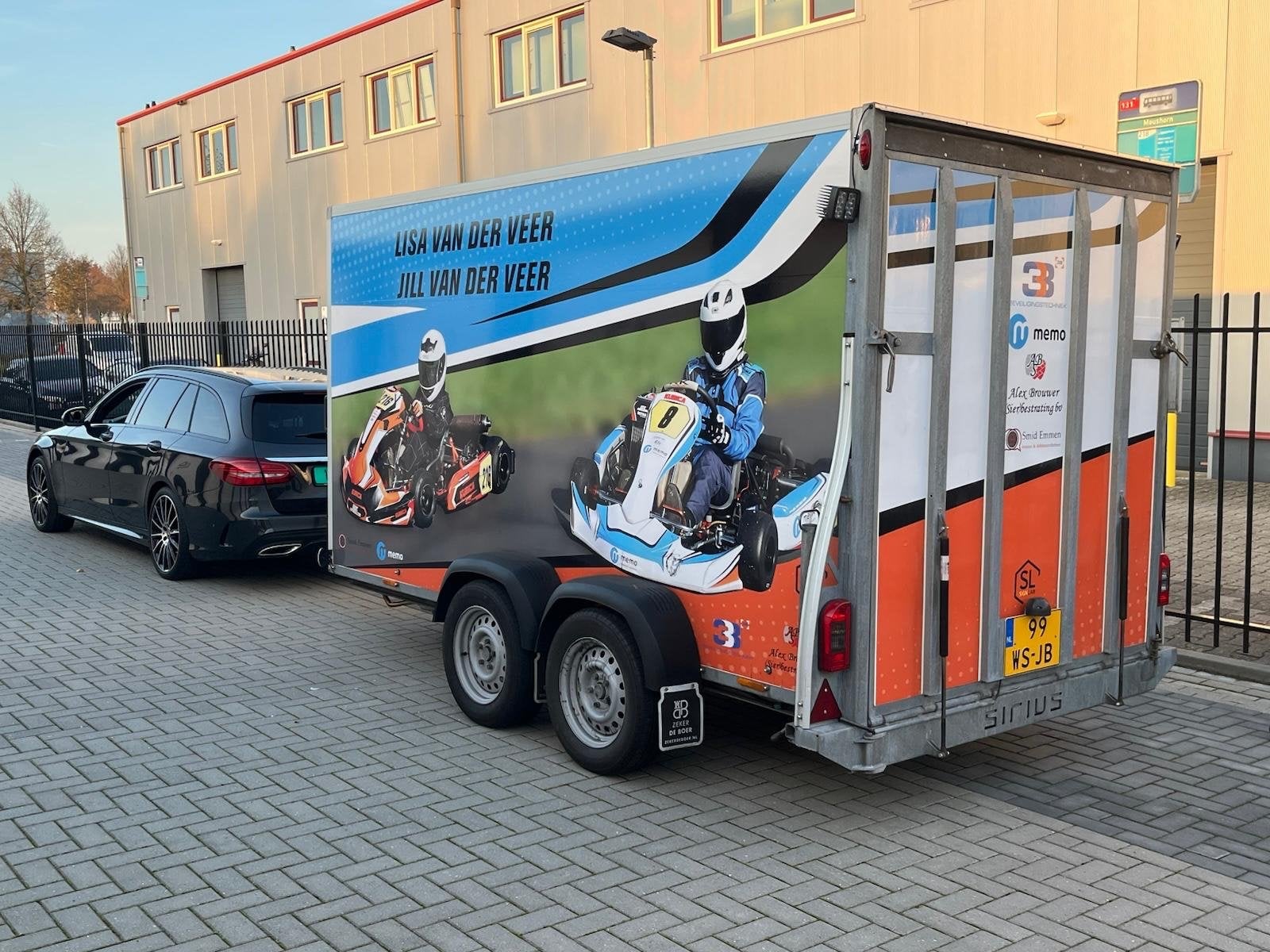 Sirius gesloten aanhanger voor karttransport, Ophalen, Gebruikt