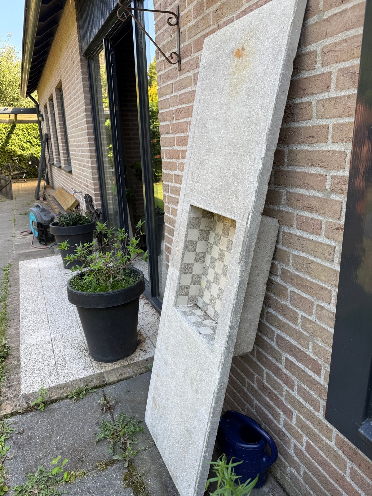 Zwaar stenen aanrechtblad / wasbak van steen, Ophalen, Gebruikt