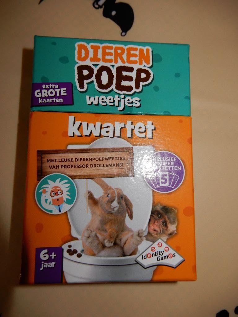 Dierenpoep weetjes kwartet spel van identity games, Verzenden, Gebruikt, Kwartet(ten)