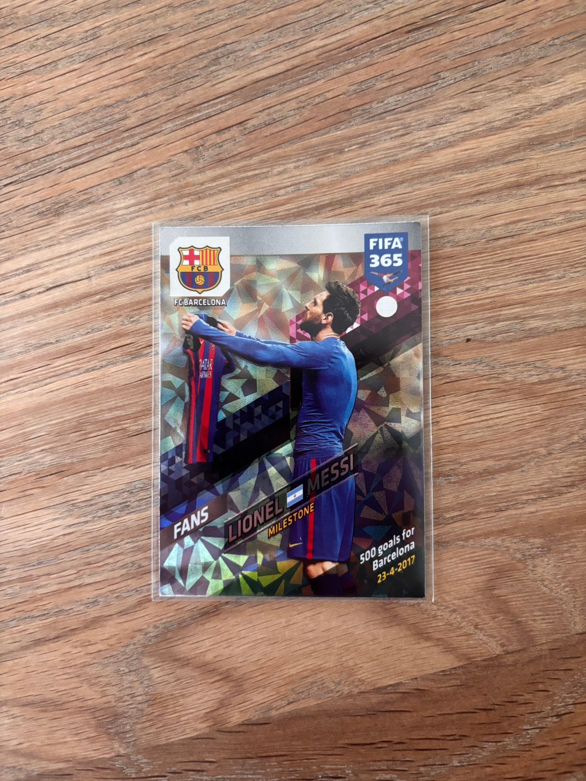 Lionel Messi milestone Panini Adrenalyn XL FIFA 365 nieuw, Ophalen of Verzenden, Zo goed als nieuw, Plaatje