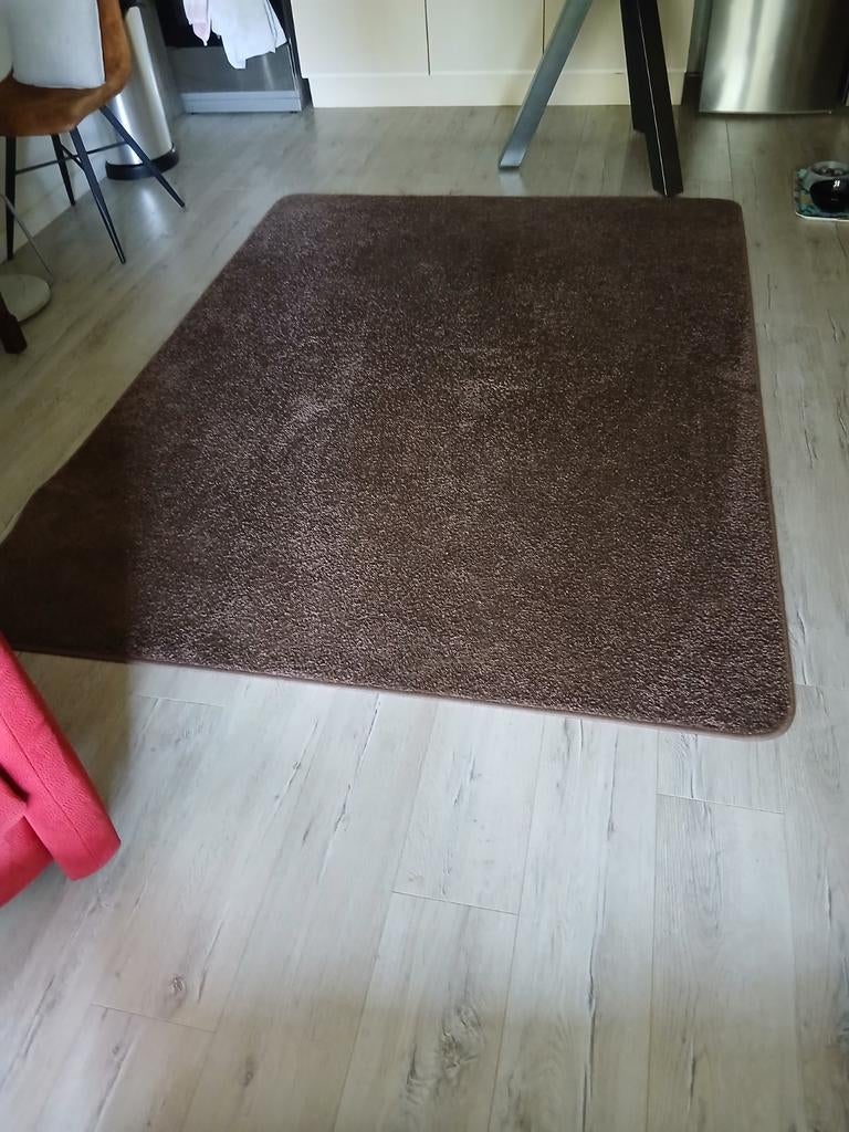 Zo goed als nieuw bruin vloerkleed 230x170 cm, Ophalen, Bruin, 150 tot 200 cm, 200 cm of meer