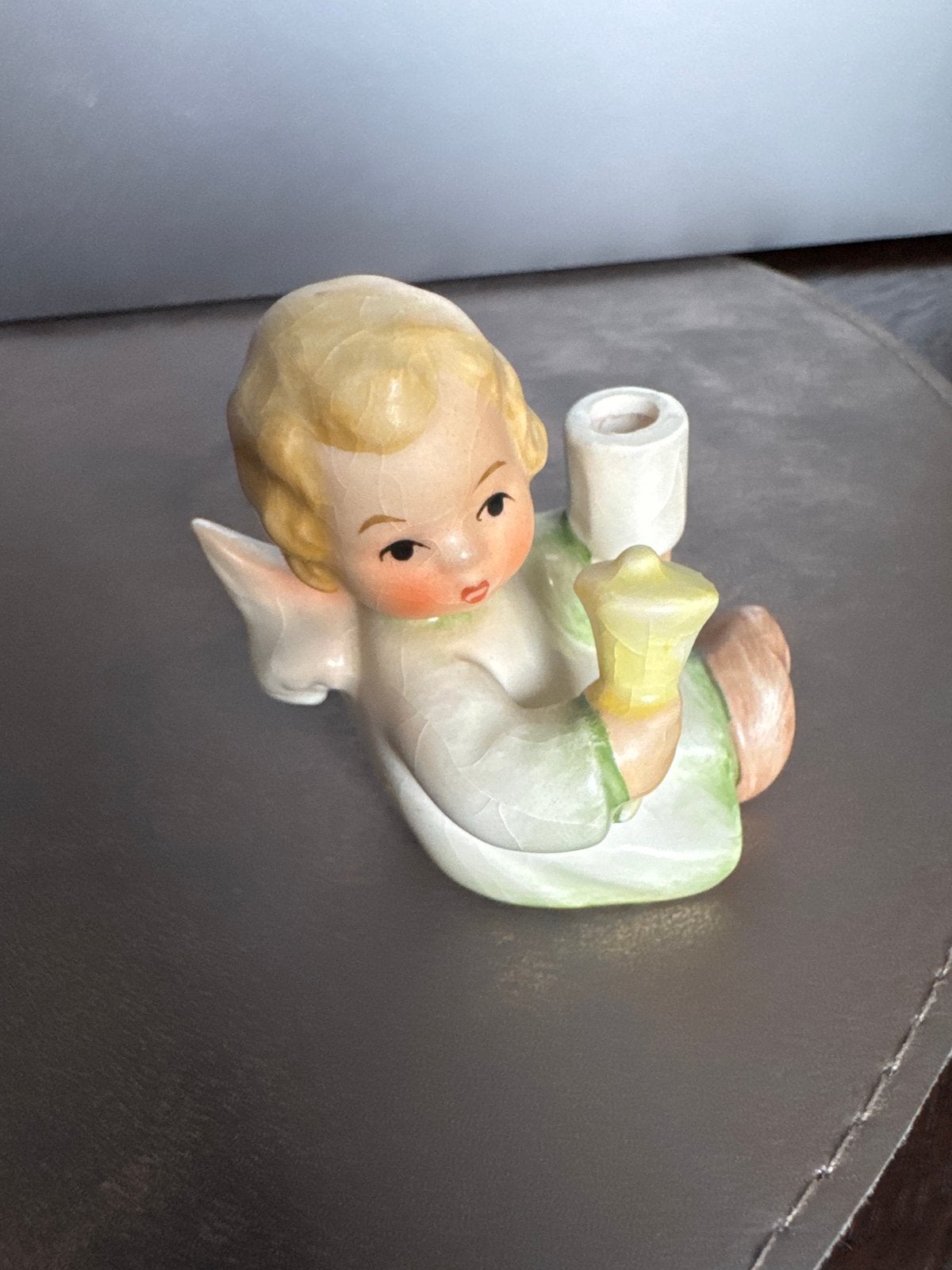 Vintage Goebel Engel met Bel Kaarsenhouder, Ophalen of Verzenden, Zo goed als nieuw, Religie