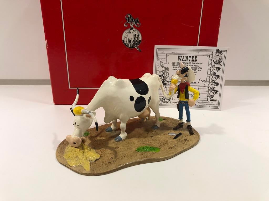 Lucky Luke scheert zich met de koeienstaart, pixi, Ophalen of Verzenden, Zo goed als nieuw, Beeldje of Figuurtje