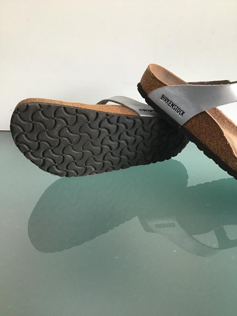 Birkenstock zilver 39 slippers Gizeh | Gratis verzenden, Slippers, Overige kleuren, Verzenden, Zo goed als nieuw