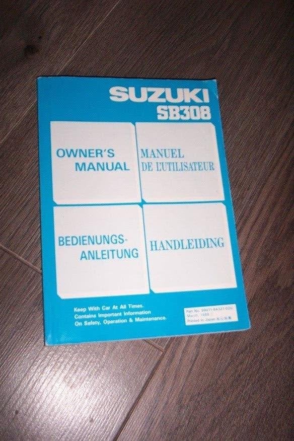 Gebruikershandleiding SUZUKI SB 308 ALTO   1987/1990, Auto diversen, Handleidingen en Instructieboekjes, Ophalen of Verzenden