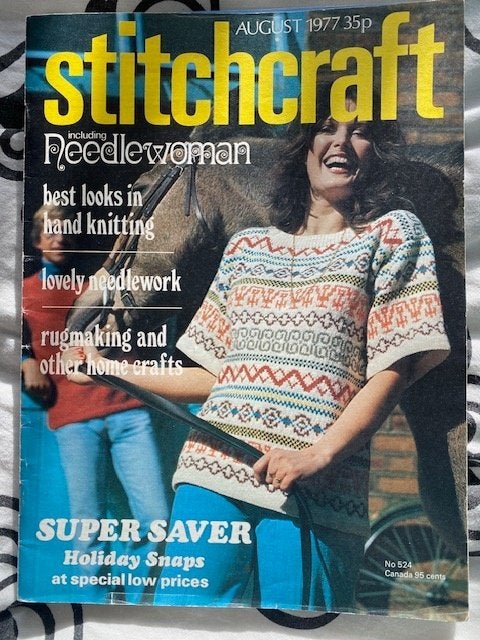 tijdschrift stitchcraft including needlewoman augustus 1977, Ophalen of Verzenden, Gelezen, Damesbladen