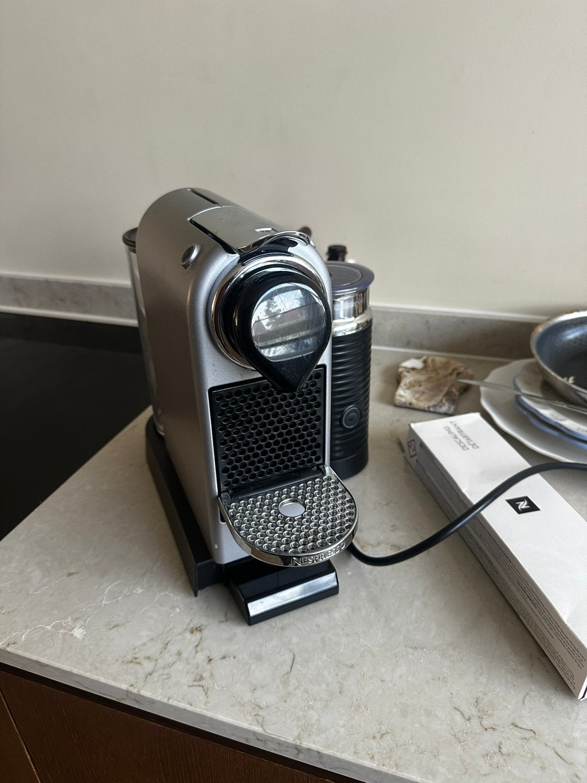 Krups Nespresso Citiz & Milk XN761B Silver, Ophalen of Verzenden, Zo goed als nieuw, Koffiemachine