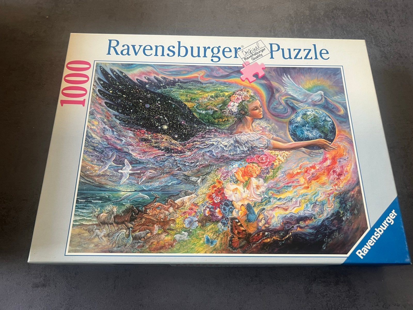 Ravensburger puzzel 1000 stukjes Josephine Wall Earth Angel, Ophalen of Verzenden, 500 t/m 1500 stukjes, Zo goed als nieuw