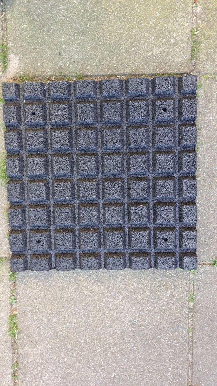 Rubberen vloertegel - Antislip en duurzaam, Gebruikt, 50 tot 100 cm, Vierkant, Grijs