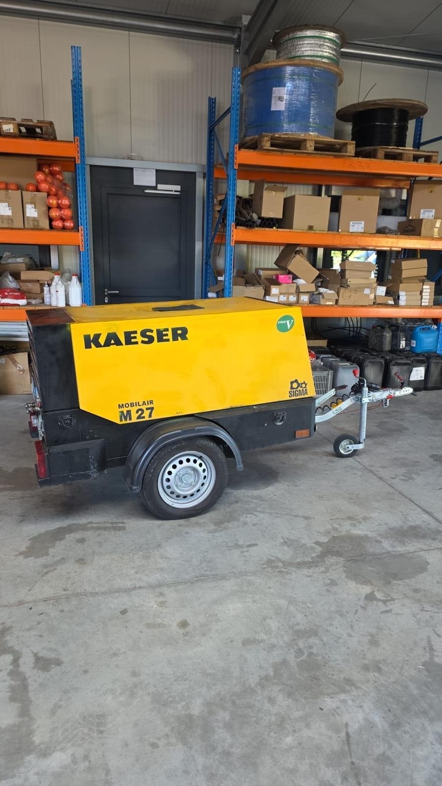 Kaeser Mobilair M27 Mobiele Schroefcompressor, Ophalen, Gebruikt, 10 bar of meer, 200 tot 400 liter/min