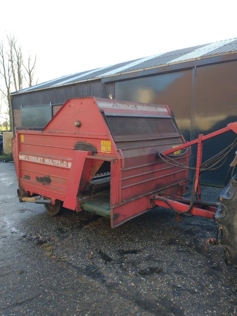 Trioliet blokkenwagen blokkendoseerwagen, Ophalen, Voertechniek
