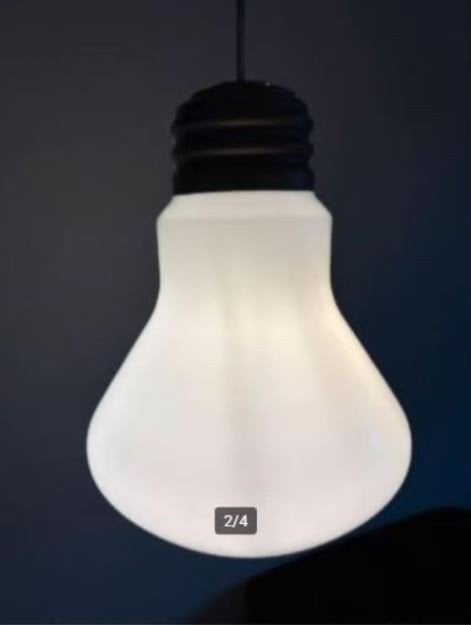 vintage hanglamp Ingo Maurer 70er birne, Huis en Inrichting, Ophalen, Zo goed als nieuw, Glas, 70er
