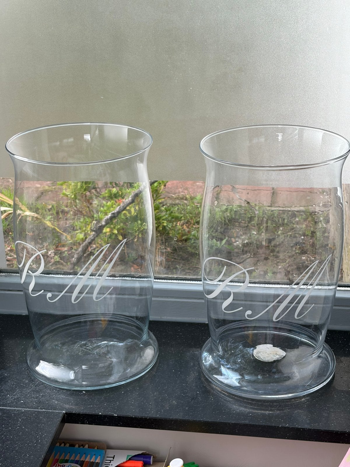 Riviera Maison vasen/Windlichten Set (2 stuks), Ophalen of Verzenden, Zo goed als nieuw, Glas, Landelijk