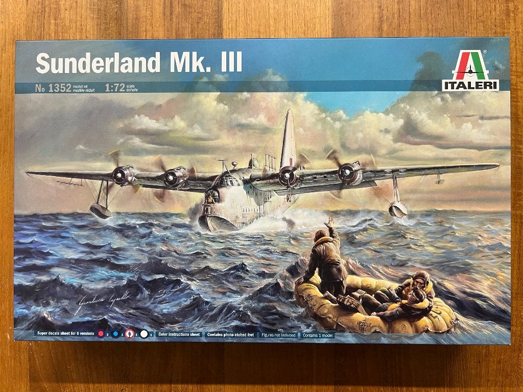 Italeri Sunderland Mk. III 1:72 bouwpakket - 1352, Hobby en Vrije tijd, Modelbouw | Vliegtuigen en Helikopters, 1:72 tot 1:144
