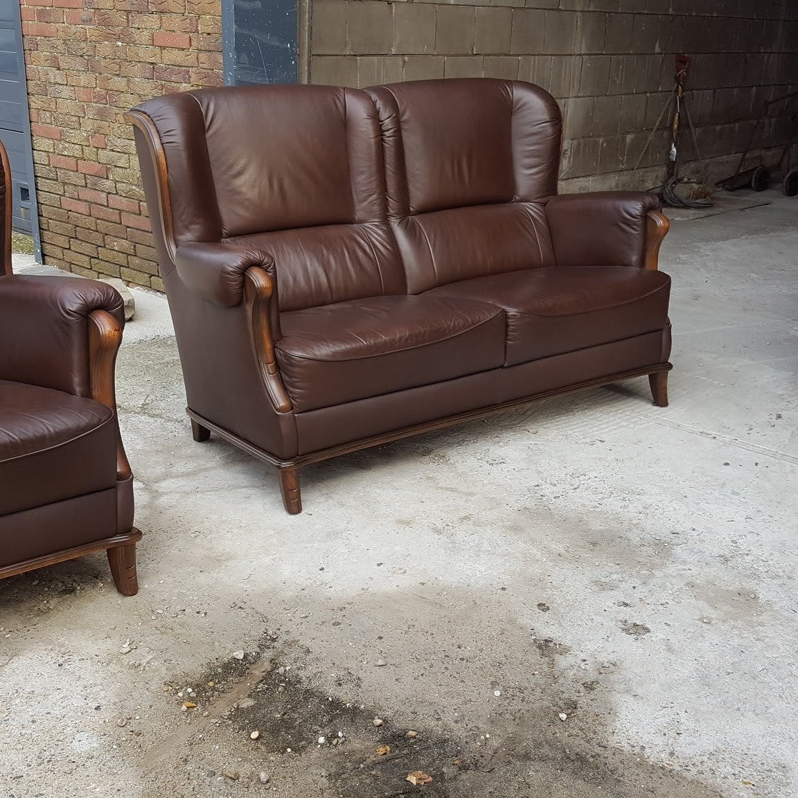 Eiken leder 2+1+1, Ophalen, 75 tot 100 cm