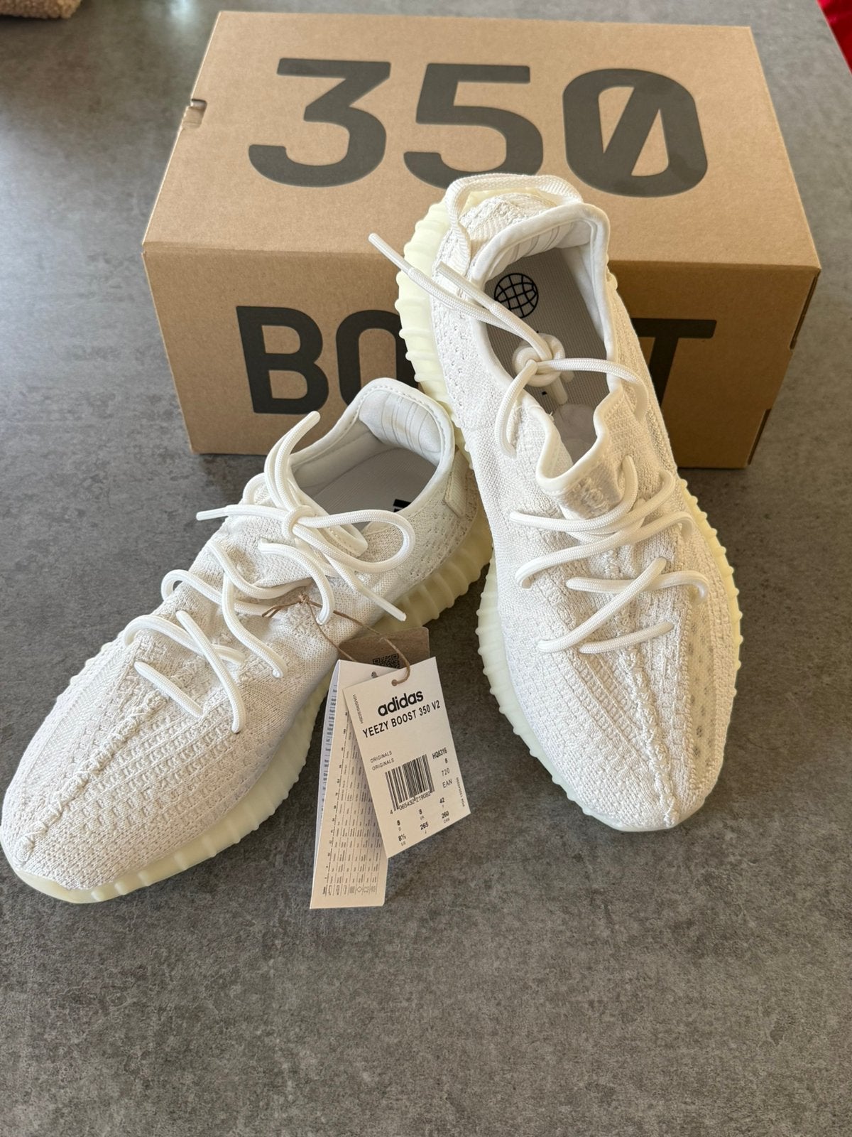 Adidas Yeezy Boost 350 V2 Bone Wit - Maat 42, Wit, Nieuw, Ophalen of Verzenden, Sneakers of Gympen