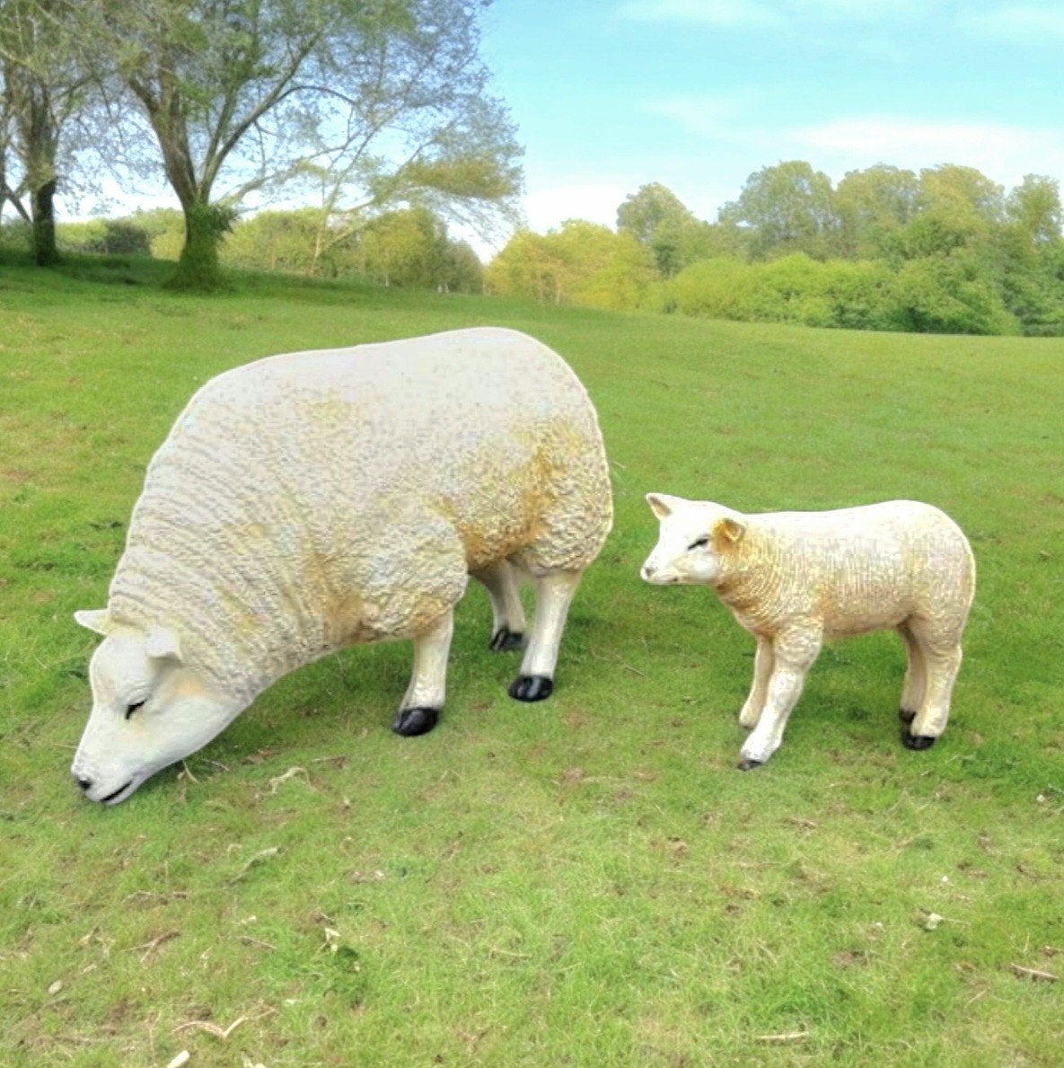Dierenbeelden Koe Paard Varken Kalf Geit Schaap Lam Ezel, Ophalen, Nieuw, Kunststof, Dierenbeeld