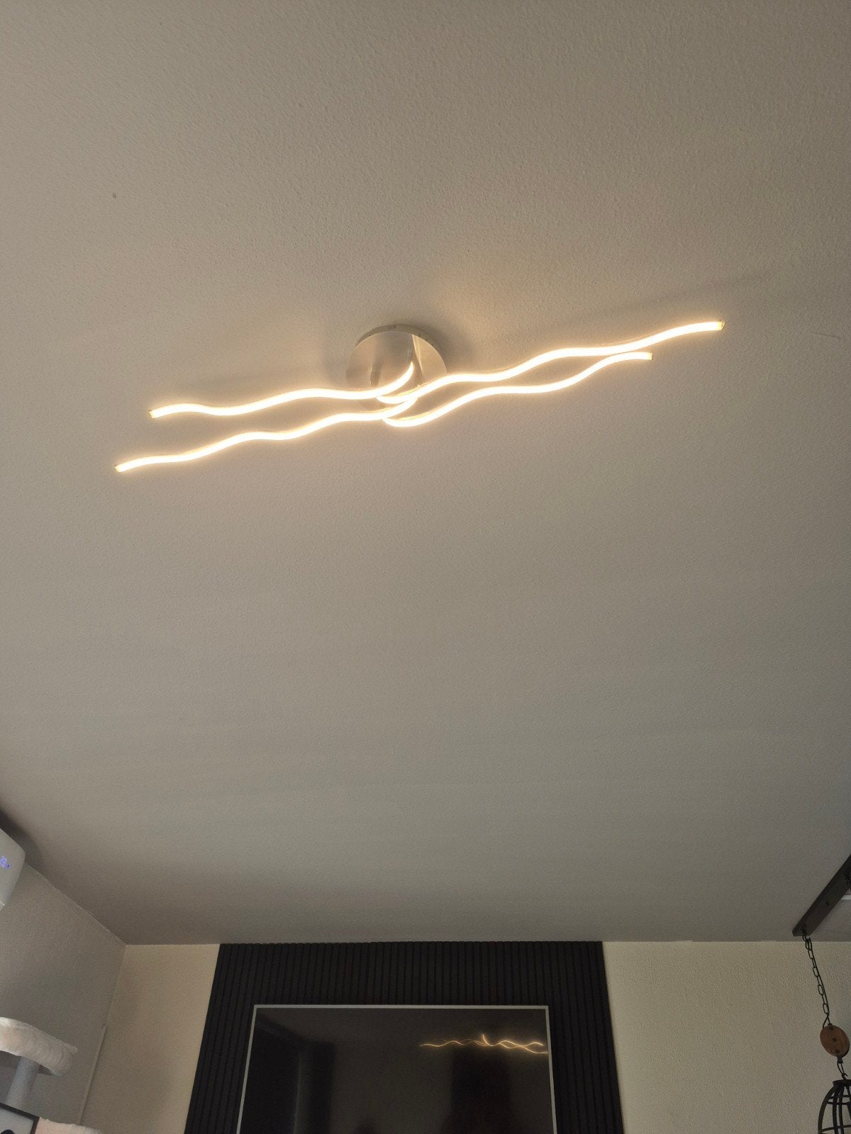 2x Moderne LED Plafondlamps met Afstandsbediening, Huis en Inrichting, Ophalen, Modern, Zo goed als nieuw, Wit